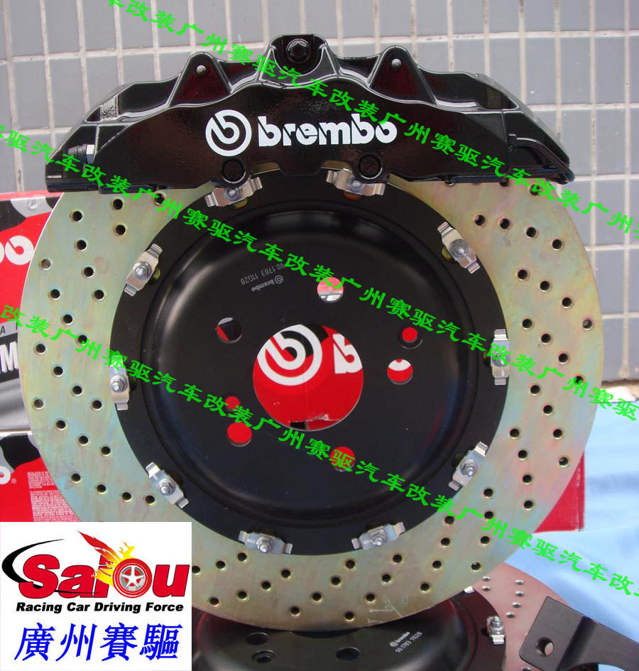 奔馳GL350/GL450改裝BREMBO大8活塞卡鉗剎車套裝 GL350、450專用brembo競技版剎車鮑魚